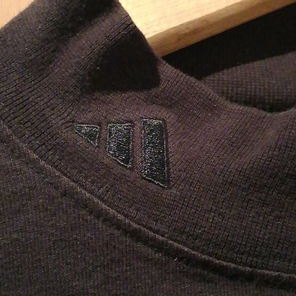 Black on Black Adidas Mockneck - Picture 2 of 3